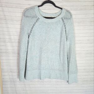 Anthropologie Sleeping on Snow Rhinestone Detail Loose Knit Sweater, sz Small